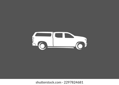 Illustration vector graphic of truck van silhouette. Good for icon or logo