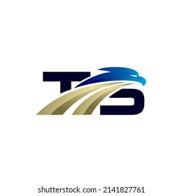Illustration vector graphic for TS eagle logo