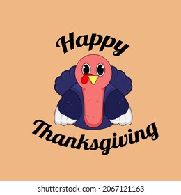 Illustration Vector Graphic Of Turkey Cock Cartoon Illustration For Thanksgiving Perfect For Card Invitation Cover