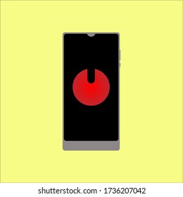 Gráfico vectorial de ilustración de apagar el teléfono. Visuales de destoxicación digital, disfrutando del tiempo lejos de la tecnología.
