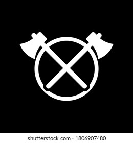 
illustration vector graphic of twin axes icon