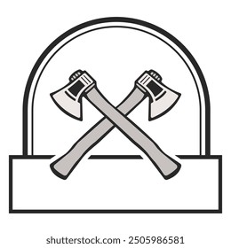 Illustration vector graphic of Two axe logo