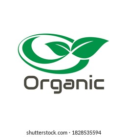 illustration vector graphic of two circular green leaf logo, perfect for nature, herb, ecology, bio, botany, medicine, etc

