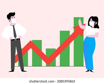 
illustration vector graphic of two people with curves perfect for
wallpapers, backgrounds and icons, economic topics, articles, news, newspapers