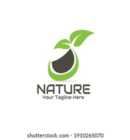 illustration vector graphic of two small green leaves, perfect for nature, botany, agriculture, farm, garden, etc.

