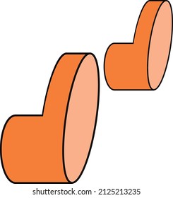 Illustration vector graphic Two Wall Hooks Desain isolated on white background