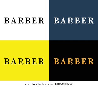 Illustration vector graphic of typography barber perfect for barbershop logo