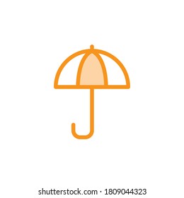 Ilustración Vector gráfico del icono del paraguas. Apto para protección, seguridad, clima, antivirus, seguros, relajación, recreación, etc.