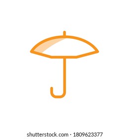 Ilustración Vector gráfico del icono del paraguas. Apto para protección, seguridad, clima, antivirus, seguros, relajación, recreación, etc.