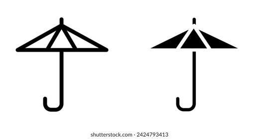 Ilustración Vector Gráfico del icono del paraguas