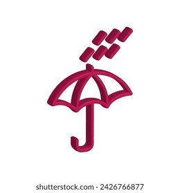 Ilustración Vector Gráfico del icono del paraguas