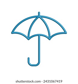 Illustration Vector graphic of umbrella icon. Fit for protection, safety, climate, anti virus, insurance, relaxation, recreation etc.