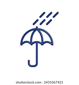 Illustration Vector graphic of umbrella icon. Fit for protection, safety, climate, anti virus, insurance, relaxation, recreation etc.