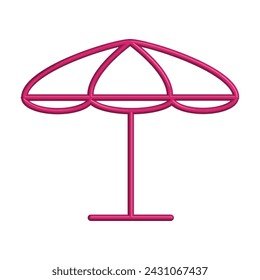 Illustration Vector graphic of umbrella icon. Fit for protection, safety, climate, anti virus, insurance, relaxation, recreation etc.