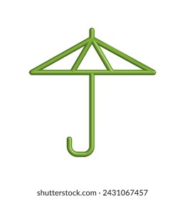 Illustration Vector graphic of umbrella icon. Fit for protection, safety, climate, anti virus, insurance, relaxation, recreation etc.