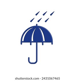 Illustration Vector graphic of umbrella icon. Fit for protection, safety, climate, anti virus, insurance, relaxation, recreation etc.