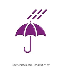 Illustration Vector graphic of umbrella icon. Fit for protection, safety, climate, anti virus, insurance, relaxation, recreation etc.