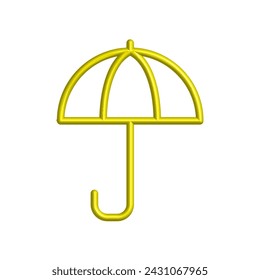 Illustration Vector graphic of umbrella icon. Fit for protection, safety, climate, anti virus, insurance, relaxation, recreation etc.