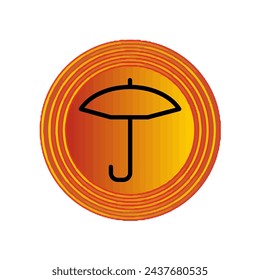 Illustration Vector graphic of umbrella icon. Fit for protection, safety, climate, anti virus, insurance, relaxation, recreation etc.