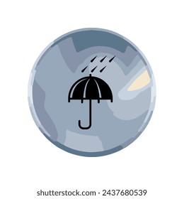 Illustration Vector graphic of umbrella icon. Fit for protection, safety, climate, anti virus, insurance, relaxation, recreation etc.