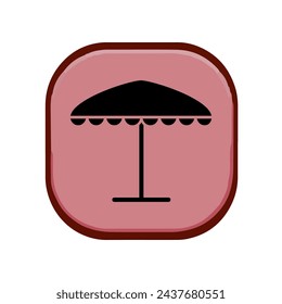 Illustration Vector graphic of umbrella icon. Fit for protection, safety, climate, anti virus, insurance, relaxation, recreation etc.
