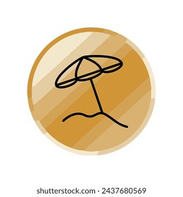 Illustration Vector graphic of umbrella icon. Fit for protection, safety, climate, anti virus, insurance, relaxation, recreation etc.
