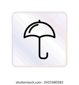Illustration Vector graphic of umbrella icon. Fit for protection, safety, climate, anti virus, insurance, relaxation, recreation etc.