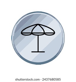 Illustration Vector graphic of umbrella icon. Fit for protection, safety, climate, anti virus, insurance, relaxation, recreation etc.