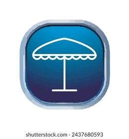 Illustration Vector graphic of umbrella icon. Fit for protection, safety, climate, anti virus, insurance, relaxation, recreation etc.