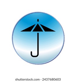 Illustration Vector graphic of umbrella icon. Fit for protection, safety, climate, anti virus, insurance, relaxation, recreation etc.