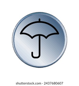 Illustration Vector graphic of umbrella icon. Fit for protection, safety, climate, anti virus, insurance, relaxation, recreation etc.