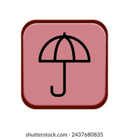 Illustration Vector graphic of umbrella icon. Fit for protection, safety, climate, anti virus, insurance, relaxation, recreation etc.