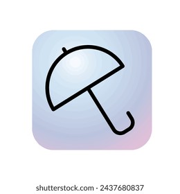Illustration Vector graphic of umbrella icon. Fit for protection, safety, climate, anti virus, insurance, relaxation, recreation etc.