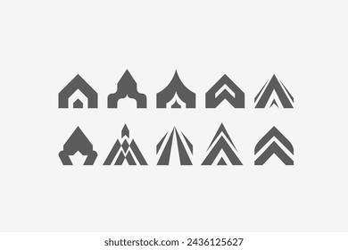Ilustración vectorial gráfico de la colección única de la cabeza de la flecha