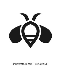 illustration vector graphic of unique bee logo or icon