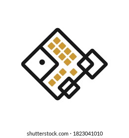 gráfico vectorial de ilustración de logotipo o icono de pez único