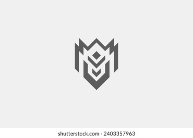 Illustration vector graphic of unique robotic emblem. Good for logo 