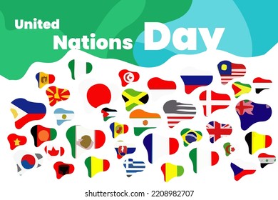 Illustration vector graphic of united nations day. Good for poster or banner.