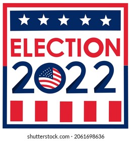 Illustration Vector Graphic Of
United States Flag And Year 2022 Perfect For Election Day In United States