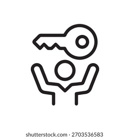 Illustration, Vektorgrafik des Symbols "Potenzial entsperren"