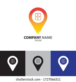 Illustration vector graphic of usb location logo. Best for technology company logo