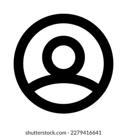 Illustration Vector Graphic of  User Icon. Black Line