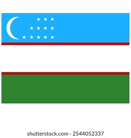 Illustration vector graphic of the Uzbekistan flag
