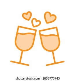 Illustration Vektorgrafik der Vorlage für das Valentinstag-Symbol