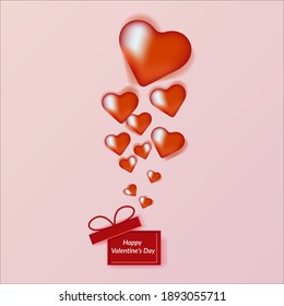 Illustration vector graphic of valentines day box