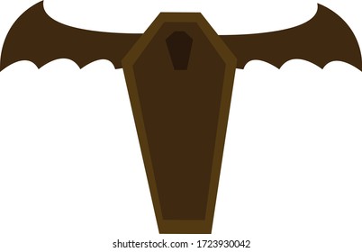 ilustración vectorial de coffin vampiro.fit para símbolo.