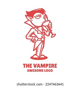 Illustration vector graphic of The Vampire, good for logo design