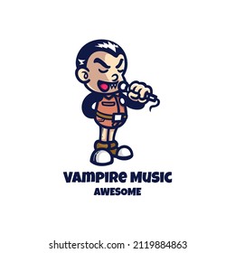 Illustration vector graphic of Vampire Music, good for Logo design