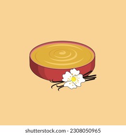 illustration vector graphic of Vanilla Custard, fit for food menu illustration, party, wallpaper etc
