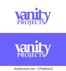 Ilustración vectorial gráfico de proyectos de vanidad con el color azul mejor para el logotipo de negocios